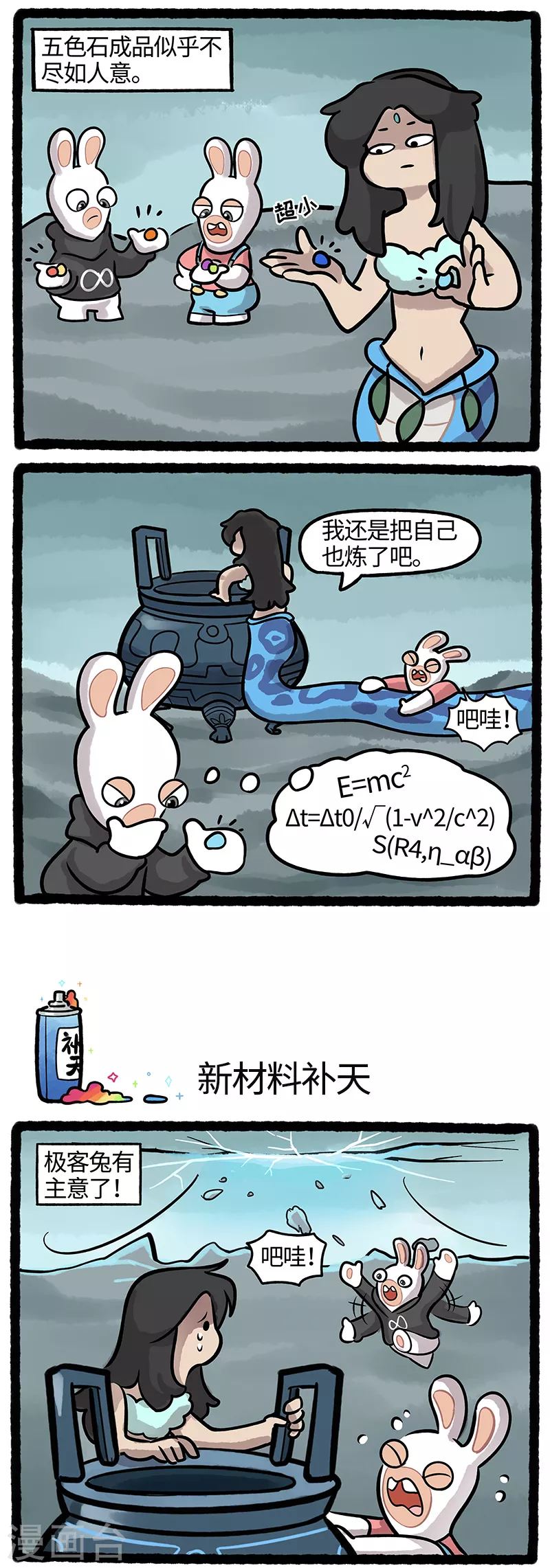 疯狂兔子：大话神州韩漫全集-第36话 疯兔研发补天黑科技无删减无遮挡章节图片 