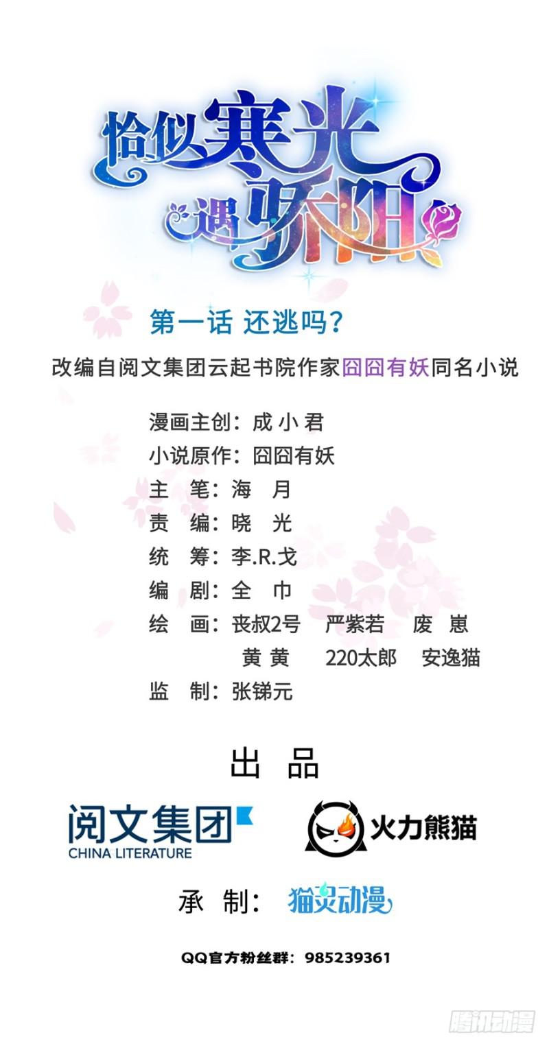 恰似寒光遇骄阳韩漫全集-第一话 还逃吗？无删减无遮挡章节图片 