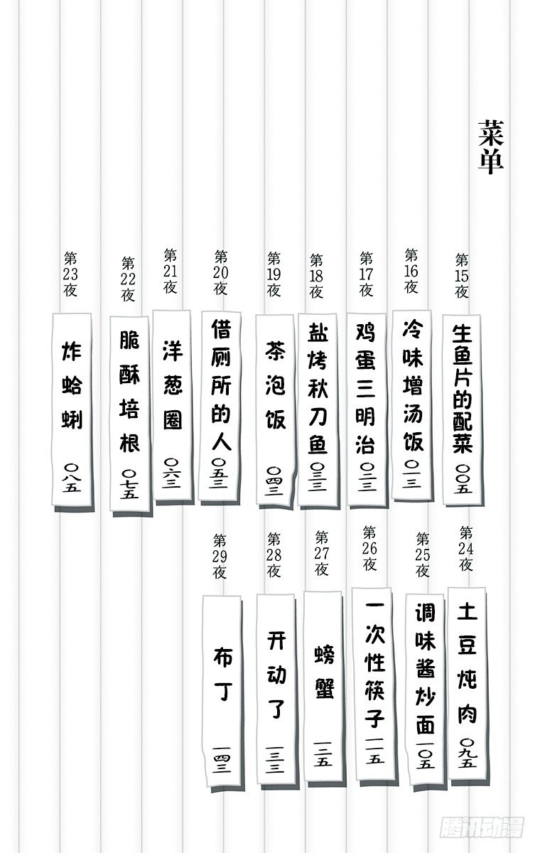 深夜食堂韩漫全集-第15夜 生鱼片的配菜无删减无遮挡章节图片 