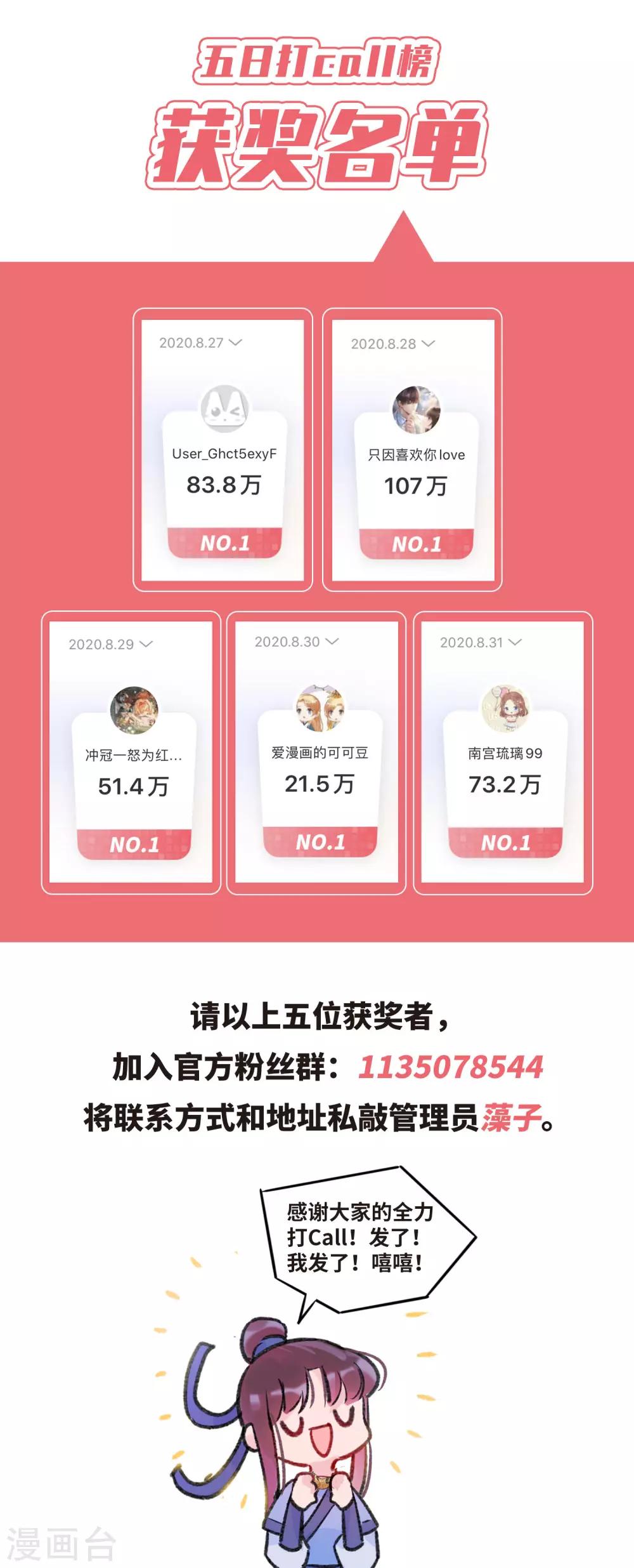我家陛下总想祸国韩漫全集-五日打call榜获奖名单无删减无遮挡章节图片 