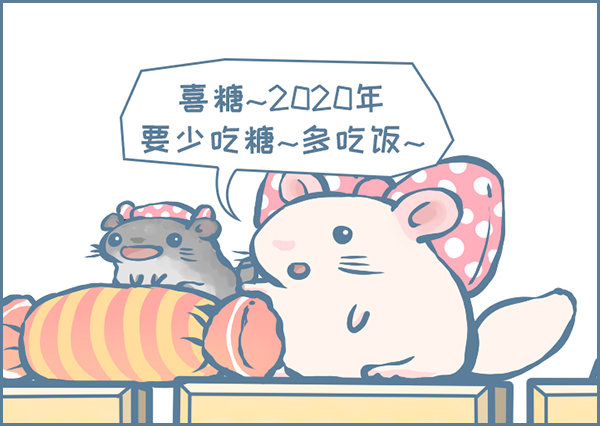 我家有只小龙猫-2020元旦快乐全彩韩漫标签