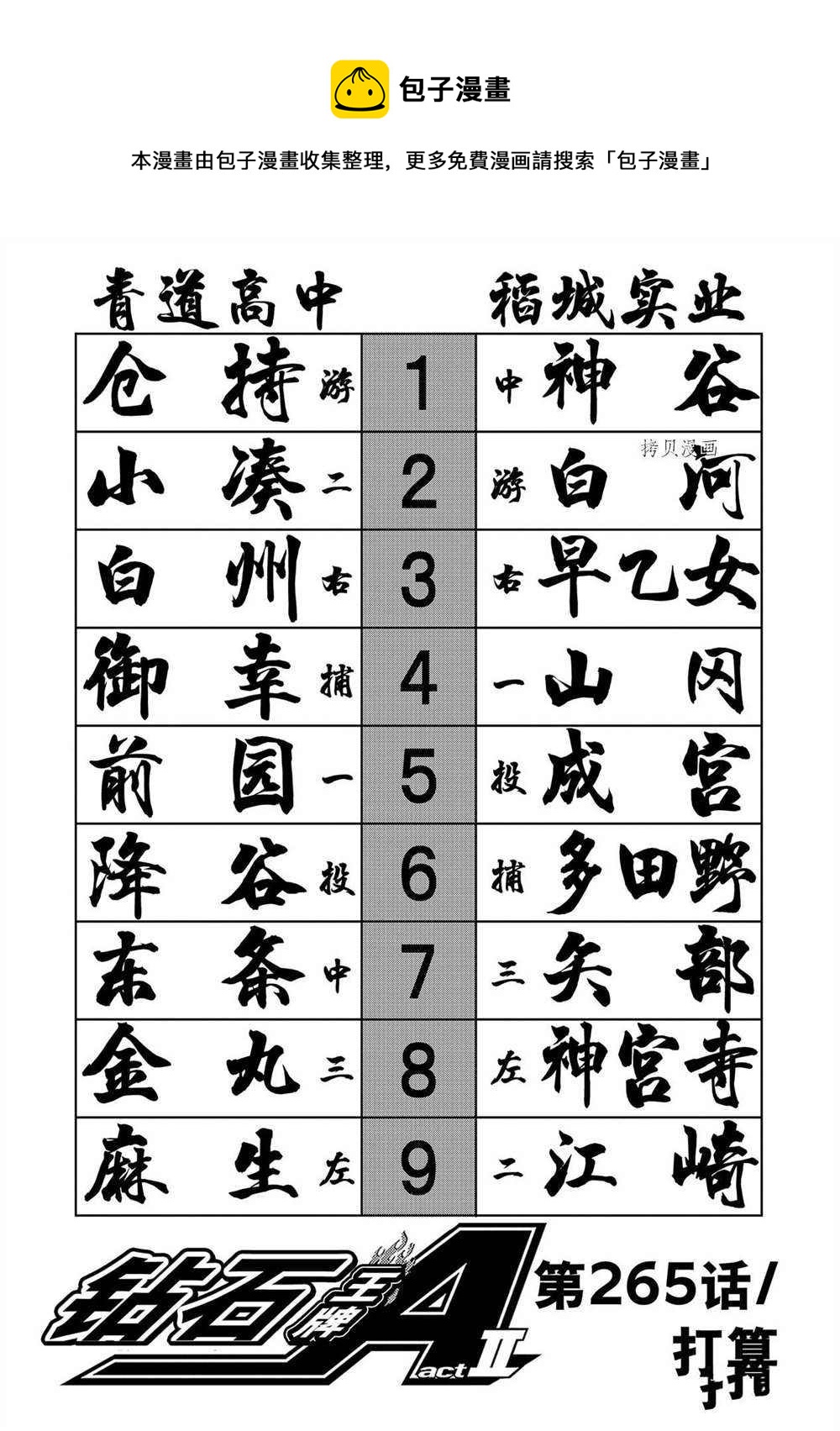 钻石王牌韩漫全集-第二季第265话无删减无遮挡章节图片 