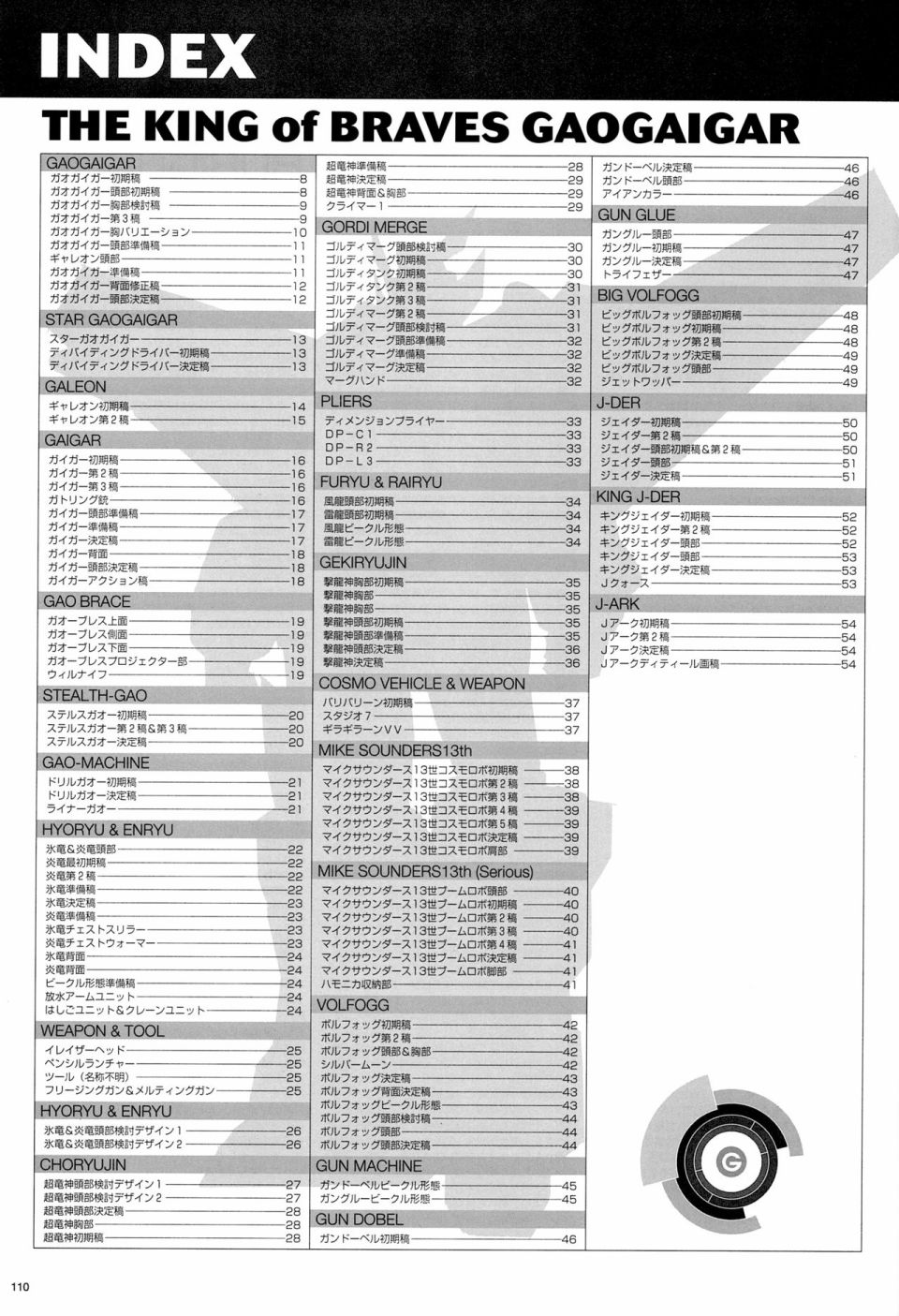 大河原邦男 勇者系列动画 设定图册韩漫全集-全一册无删减无遮挡章节图片 