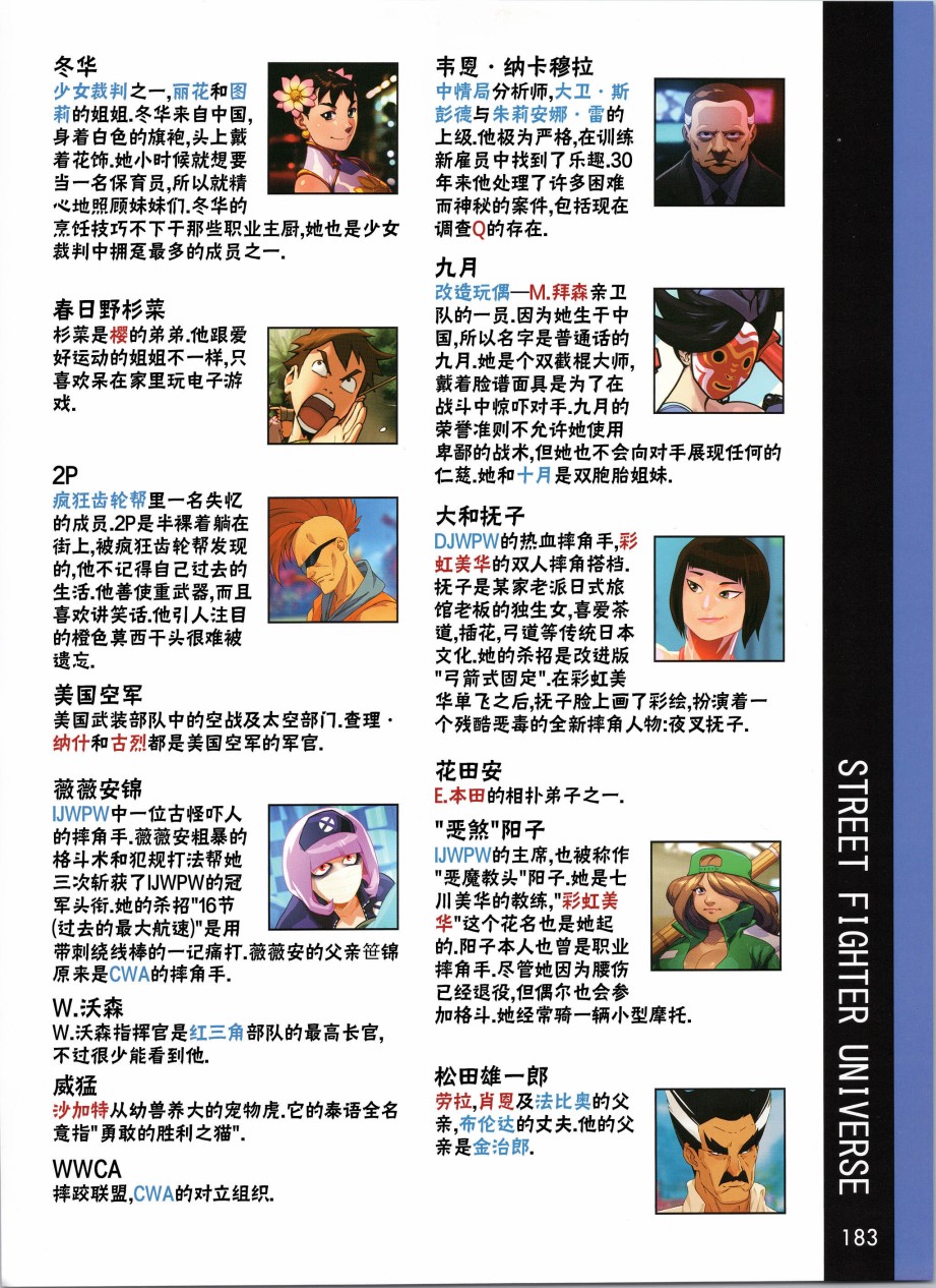 街头霸王 特刊合集韩漫全集-人物谱6无删减无遮挡章节图片 