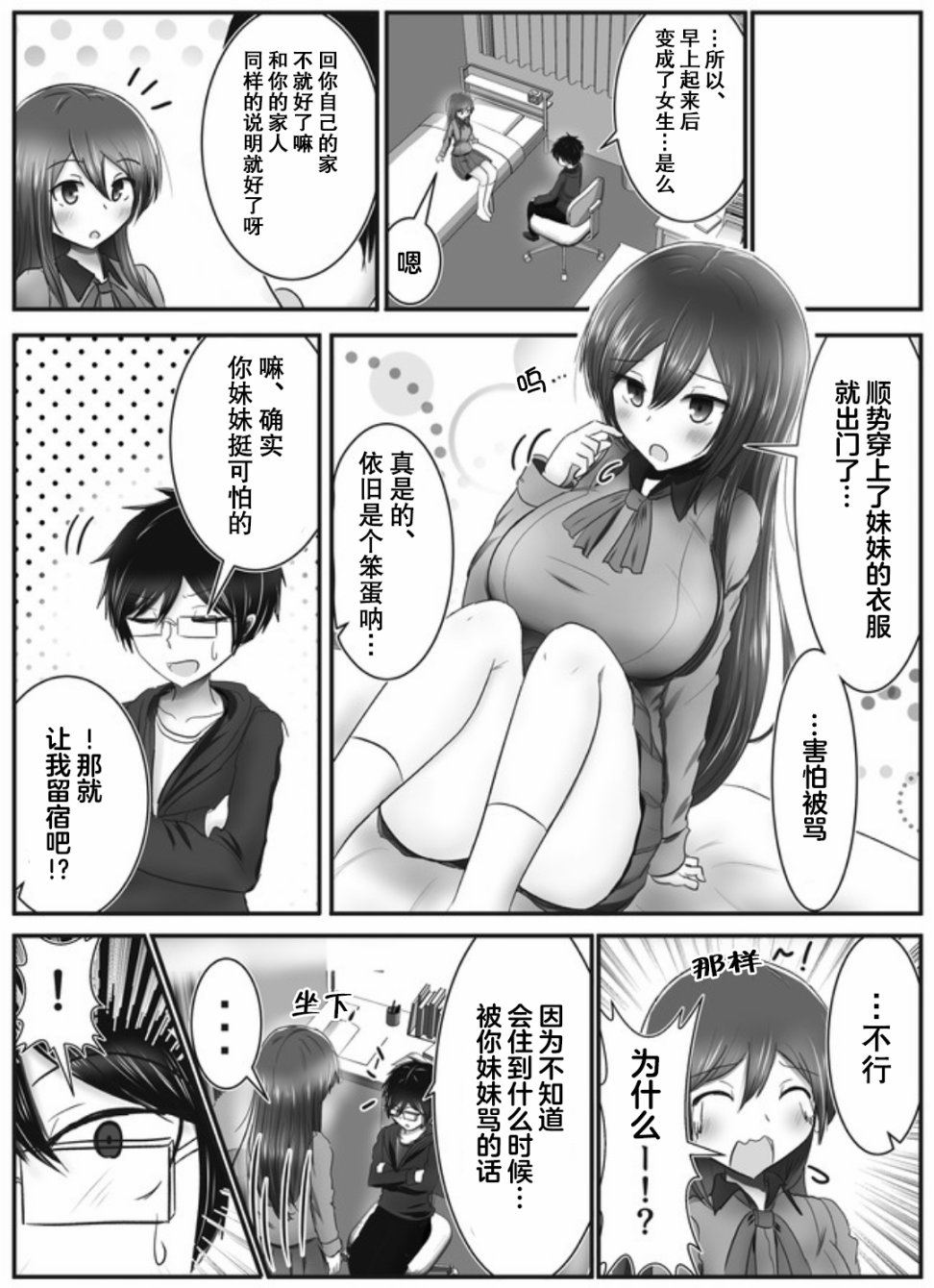 早上起来变成女孩子了，以百合后宫为目标也前途多难。韩漫全集-第01话无删减无遮挡章节图片 