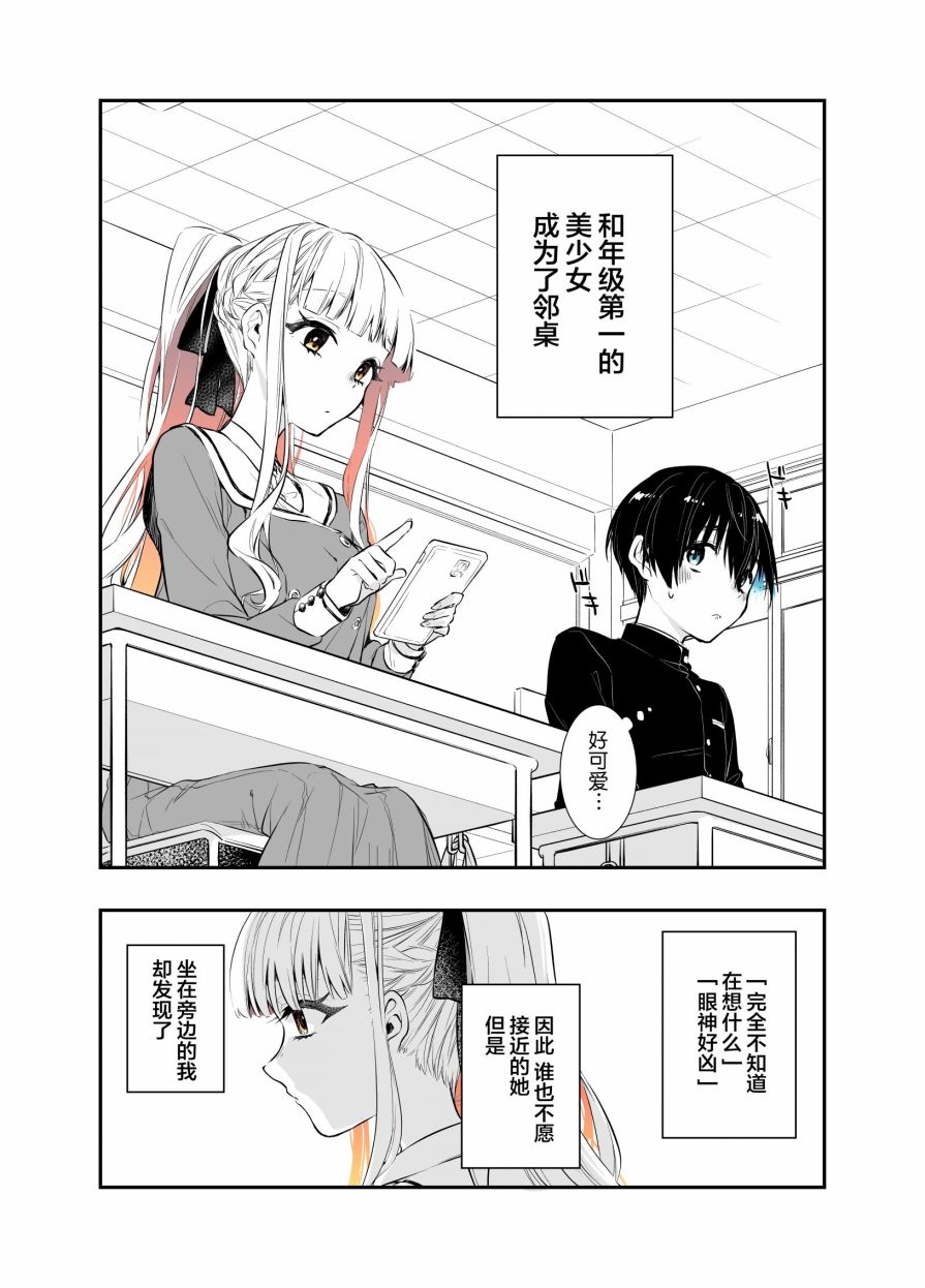 与同班美少女成为邻桌韩漫全集-第01话无删减无遮挡章节图片 