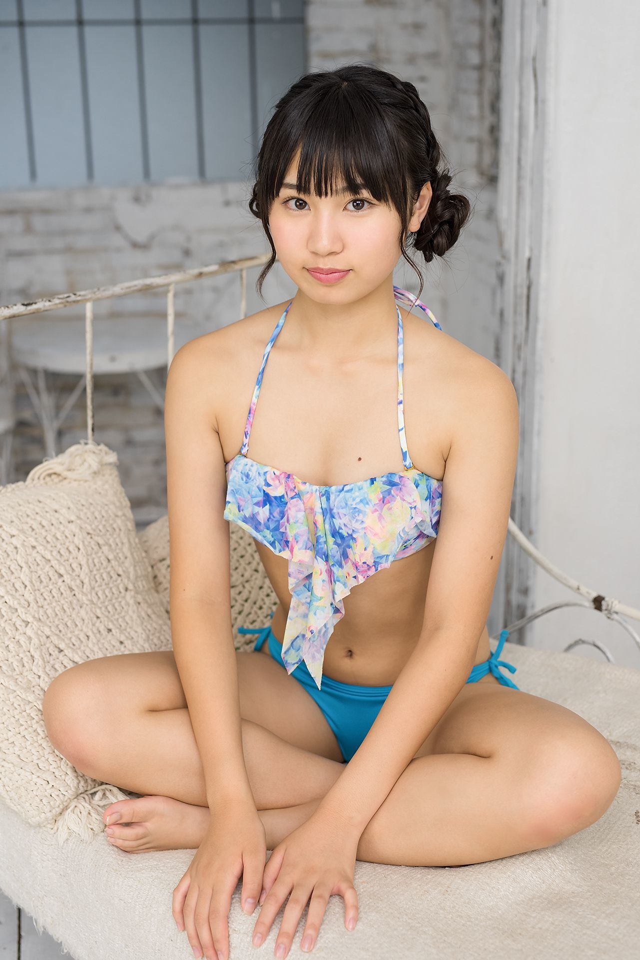[Minisuka.tv] 宮丸くるみ Kurumi Miyamaru - 蓝色泳装少女巨乳-第15张美女图片